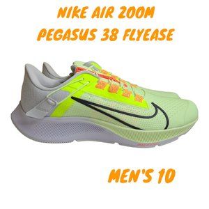 Nike Air Zoom Pegasus 38 Flyease Barely Volt Black Shoe Men's Size 10 NEW